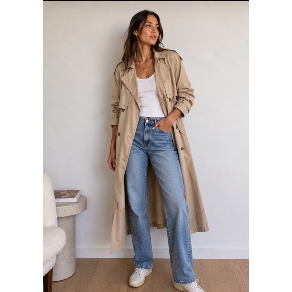Vintage London Fog Women's Trench Coat Brown NO BELT Size 8 Removable Lining USA